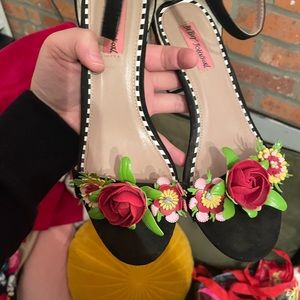 Betsey Johnson Floral Heels